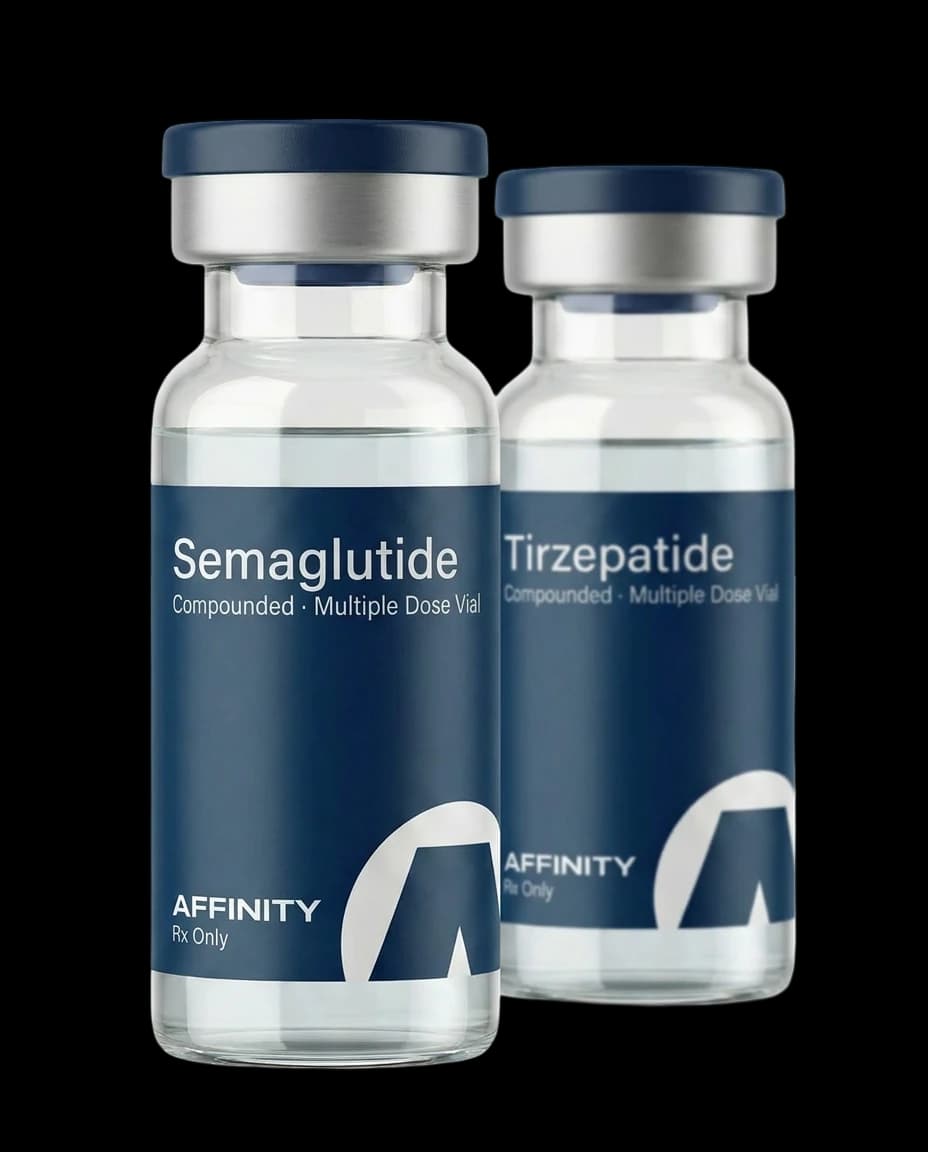 Compounded semaglutide and tirzepatide vials